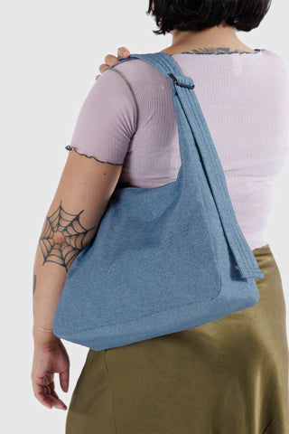 BAGGU Nylon Shoulder Bag Digital Denim