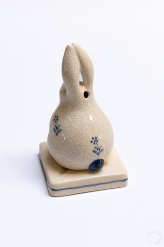 Crackle Porcelain Incense Burner Rabbit