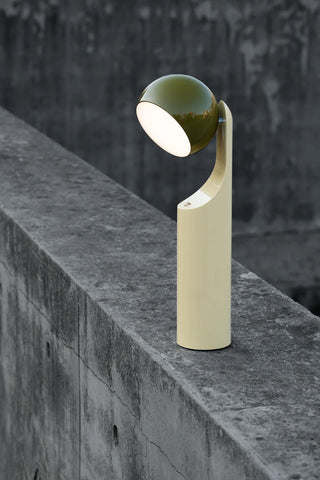 MONO Portable Reading Lamp Verde Olive & Natural Yellow