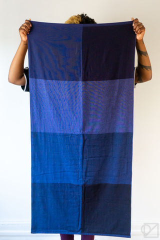 Chambray Block Towel Blue/Black