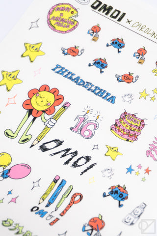 OMOI x Caroline Mills Sweet Sixteen Sticker Sheet