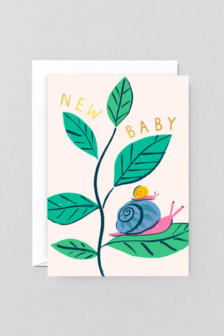 WRAP New Baby Snail Card