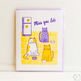 Miss You Cats Greeting Card