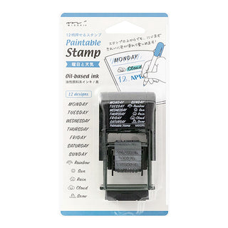 Midori Paintable Rotary Stamp Daily & Weather
