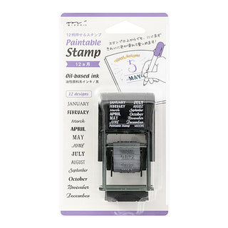 Midori Paintable Rotary Stamp Monthly