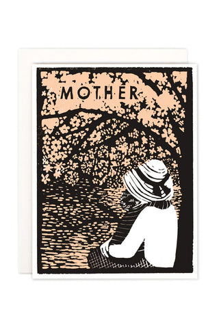 Mother Cherry Blossoms Letterpress Card
