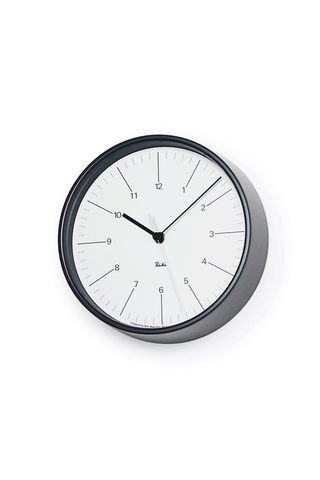 Lemnos Riki Steel Clock White