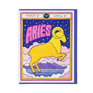Aries Star Sign Birthday Card