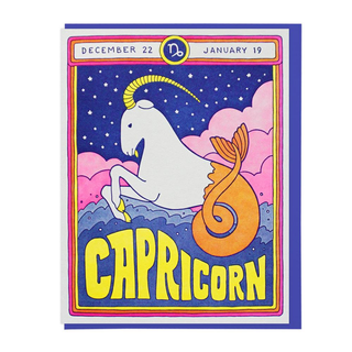 Capricorn Star Sign Birthday Card