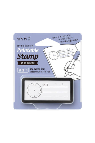 Midori Paintable Half-Size Block Stamp Time Tracking