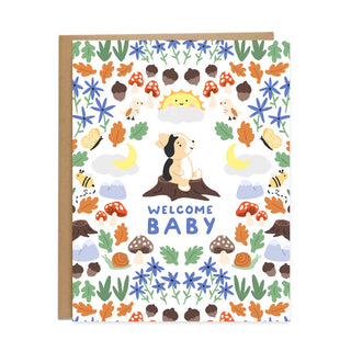 Welcome Baby Woodlands Card