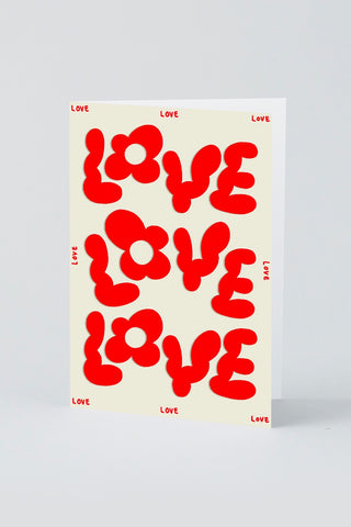 WRAP Love Love Love Greeting Card