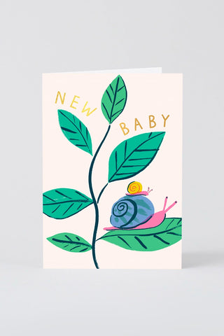 WRAP New Baby Snail Card