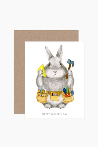 Handy Dad Bunny Card