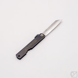 Higonokami Aogami Blue Steel Pocket Knife Satin Black