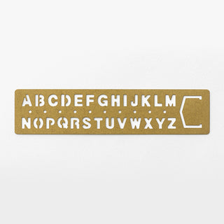Midori Brass Template Bookmark Alphabet