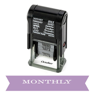 Midori Paintable Rotary Stamp Monthly