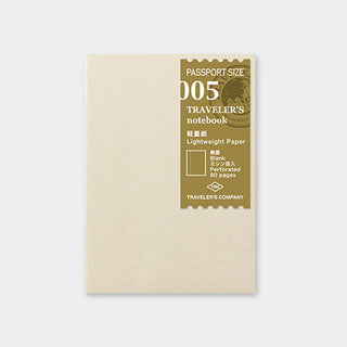 Midori Traveler's Note Passport: 005 Lightweight Paper Notebook Refill updated