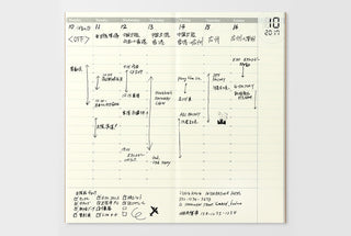 Midori Traveler's Note: 018 Weekly Appointment Planner Refill