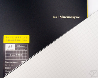 Mnemosyne A5 Spiral Memo Notebook Grid