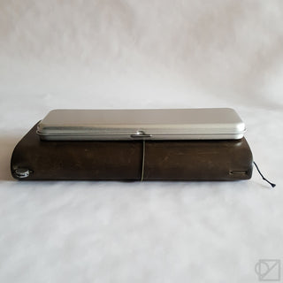 SLIP-ON Stainless Steel Flat Pen Case