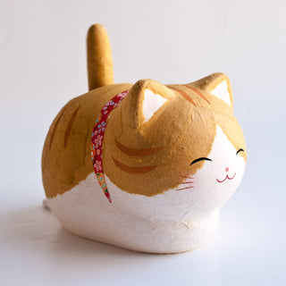 Kyoto Washi Solar Cat Prosperity Orange Tabby