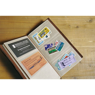 Use the pocket stickers for storing business cards, loose memos and travel ephemera, even small photographs.