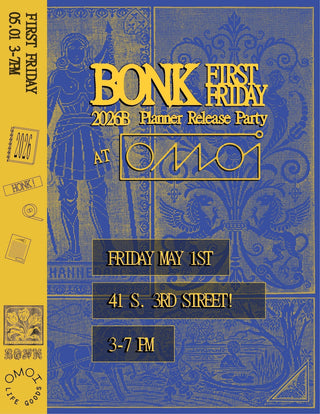 Bonk Planner Release Party Flyer