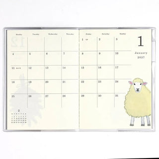 2027 Yusuke Yonezu A6 Monthly Planner Daily Tools