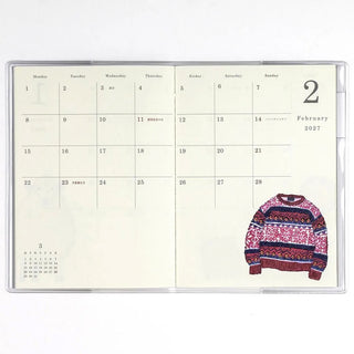 2027 Yusuke Yonezu A6 Monthly Planner Daily Tools