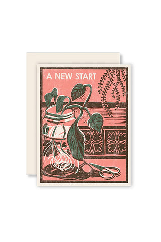 A New Start Letterpress Card