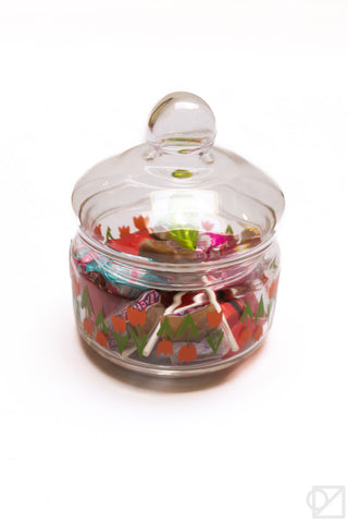 ADERIA Retro Candy Jar with Glass Lid Small Tulip