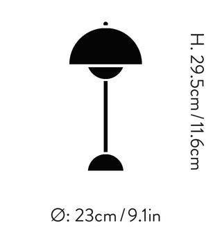 Flowerpot Portable Table Lamp VP9 Dark Plum