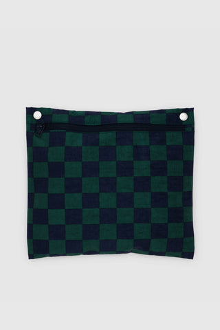 BAGGU Cloud Carry-On Navy Green Check