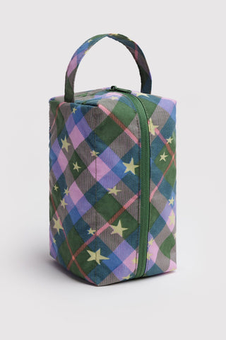 BAGGU Dopp Kit Green Star Plaid