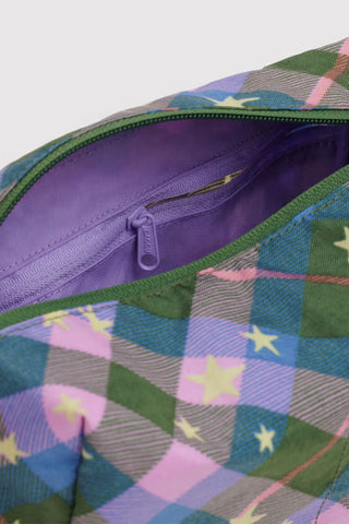 BAGGU Dopp Kit Green Star Plaid