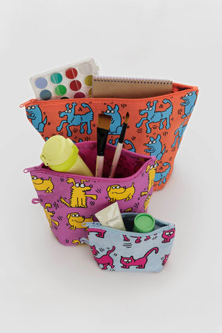BAGGU Go Pouch Set Keith Haring