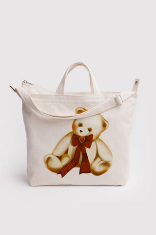 BAGGU Horizontal Zip Duck Bag Teddy Bear
