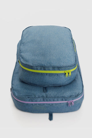 BAGGU Large Packing Cube Set Digital Denim