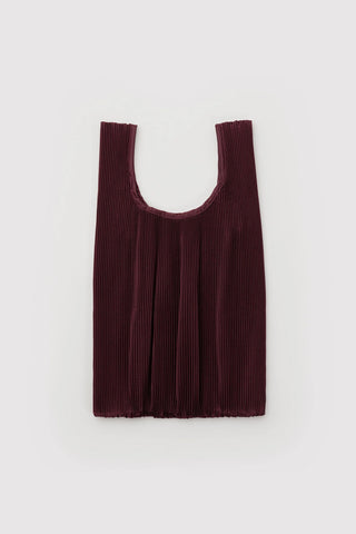 BAGGU Pleated Tote Mahogany