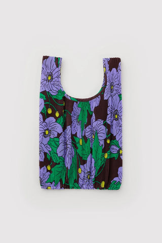 BAGGU Pleated Tote Maroon Poppy