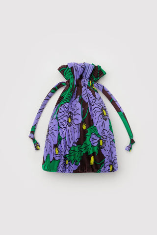 BAGGU Pleated Tote Maroon Poppy