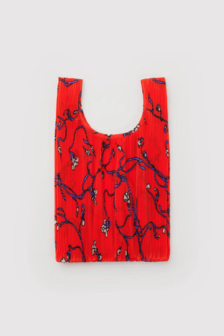 BAGGU Pleated Tote Red Snapdragon