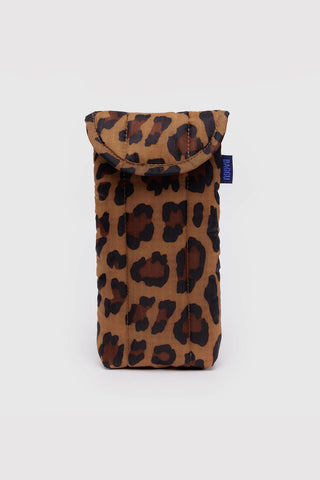 BAGGU Puffy Glasses Sleeve Leopard