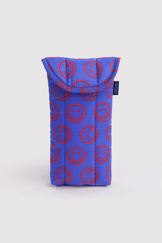 BAGGU Puffy Glasses Sleeve Mini Cobalt Happy