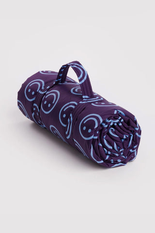 BAGGU Puffy Picnic Blanket Indigo Happy