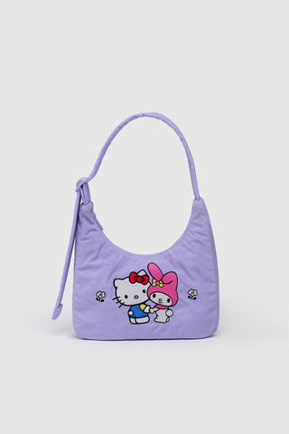 BAGGU Sanrio Mini Nylon Shoulder Bag Embroidered Hello Kitty & My Melody