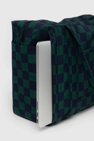 BAGGU Small Cloud Carry-On Navy Green Check