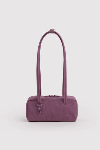 small nylon bowler bag in wild plum
