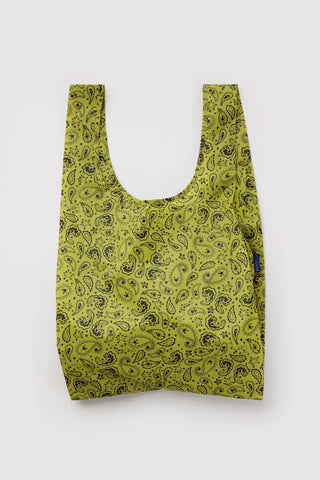 BAGGU Standard Tote Chartreuse Paisley